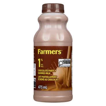 Farmers Partly Skimmed Chocolate Milk 1% M.F. 473ml