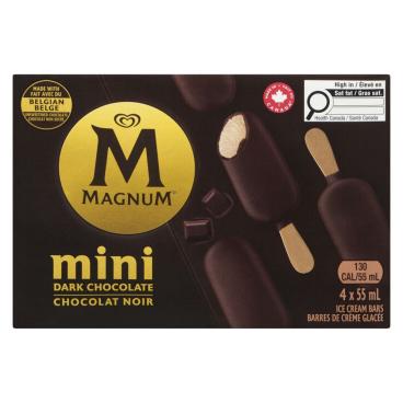 Magnum Mini Dark Chocolate Ice Cream Bars 4x55ml