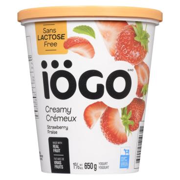 Iögo Lactose Free Strawberry Yogurt 1.5% M.F. 650g