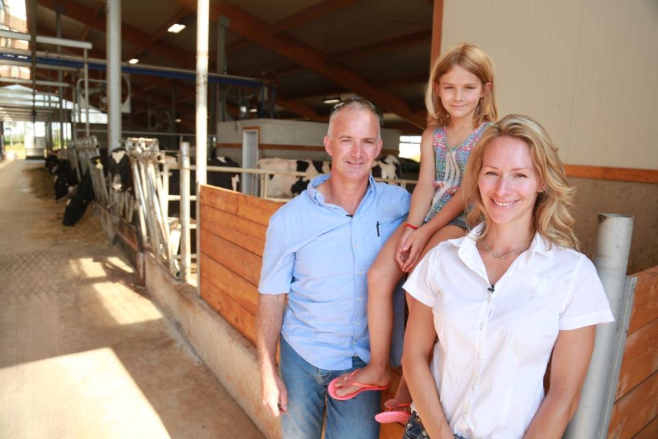 Proud family of dairy farmers