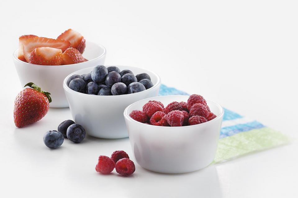 Berries: Strawberries, blueberries and raspberries