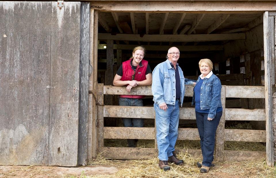 A family of Canadian dairy farmers