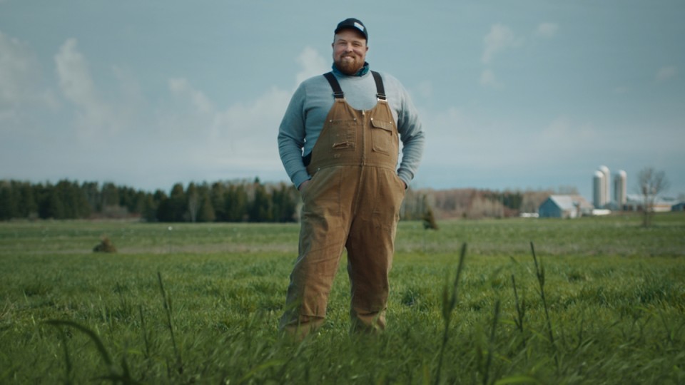 Alain in one of his fields