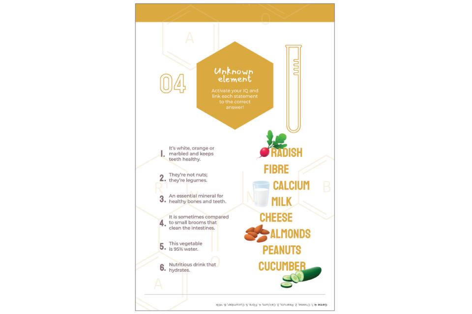 Page 4 of free activity book on Canada’s Food Guide, cycle 3