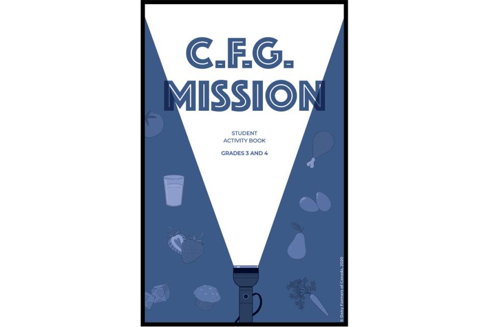 Cover of the free activity book on Canada’s Food Guide for third and fourth graders