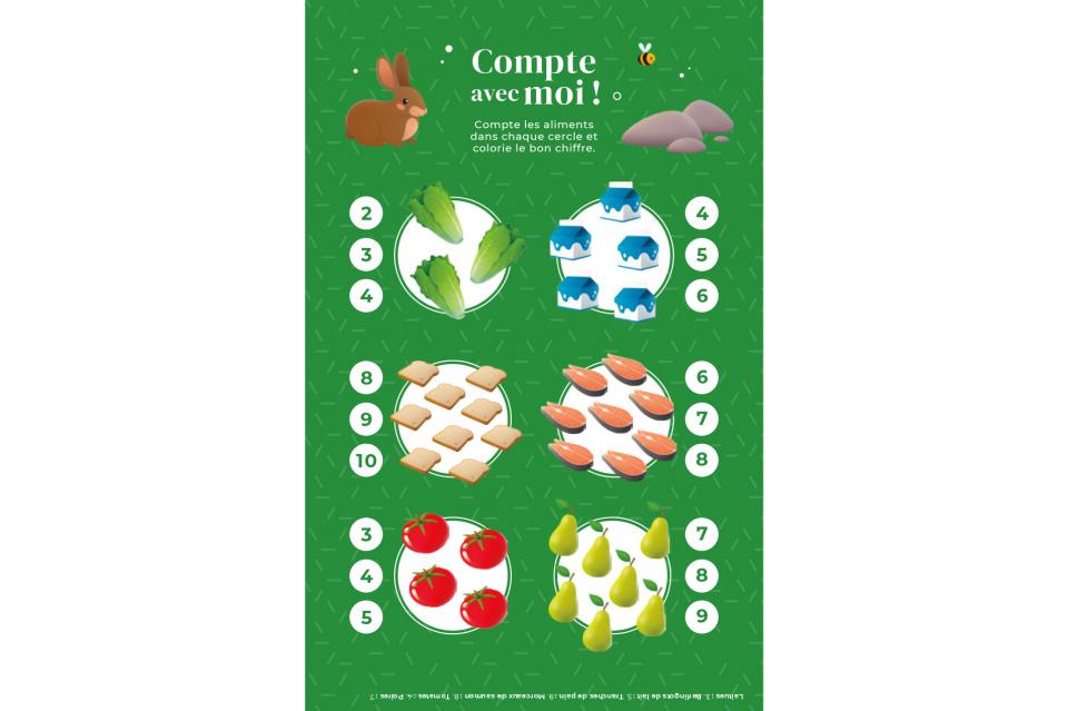 Page 4 of free activity book on Canada’s Food Guide (preschool)