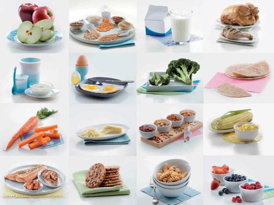 Food model cards collage