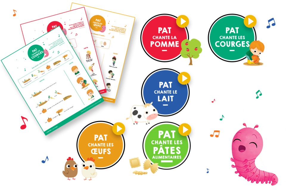 Comptines pour les enfants sur les aliments