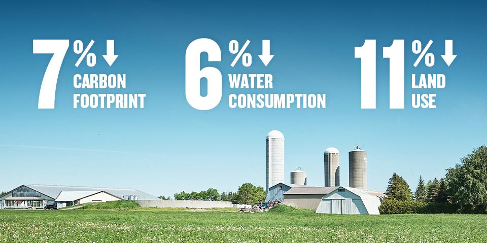 Infographic about dairy farming and sustainability
