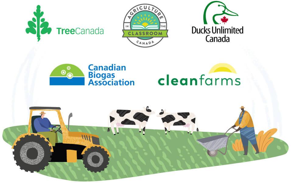 Ducks Unlimited Canada Canadian Biogas Association CleanFarms Tree Canada