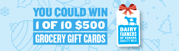 you could win 1 of 10 $500 grocery gift cards