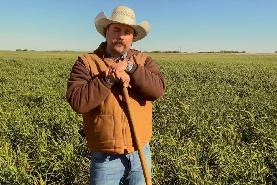 Farmer in SK field