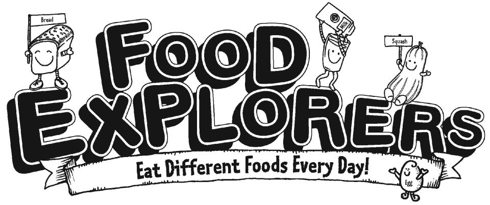 Image of program title "Food Explorers. Eat Different Food Every Day!"