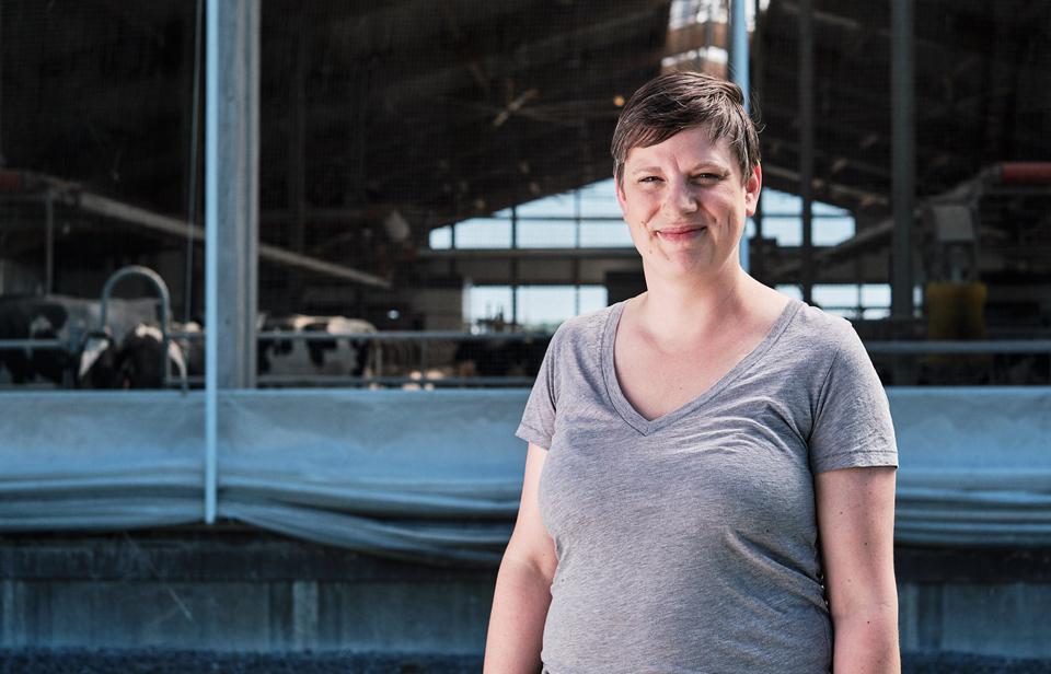 Stephanie, a Canadian dairy farmer