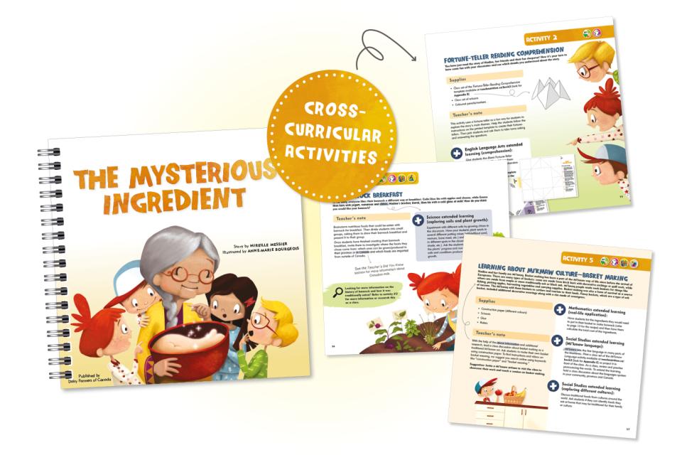 Free read aloud book and cross-curricular activities for students in grade 3 that focuses on cooking together and highlights the role of food in culture and traditions.