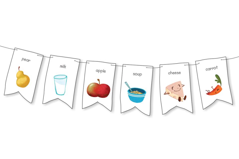 Garland with food images