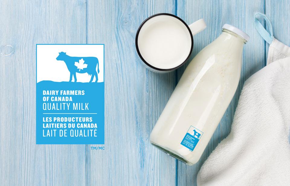 The Dairy Farmers of Canada logo is a simple way to identify products made with 100% Canadian milk and dairy ingredients.