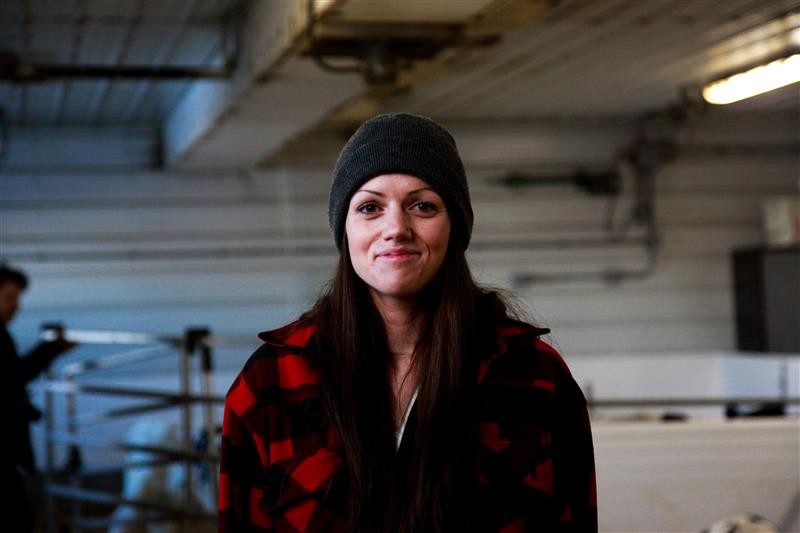 A female dairy farmer in Manitoba