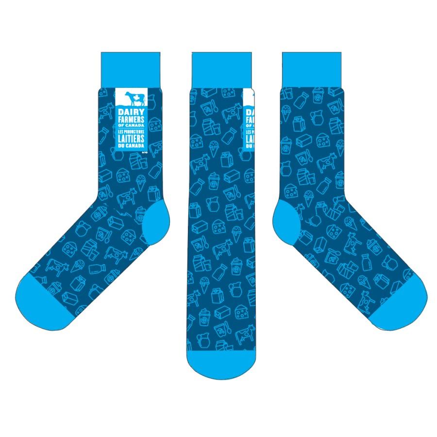 Blue Cow Logo Socks