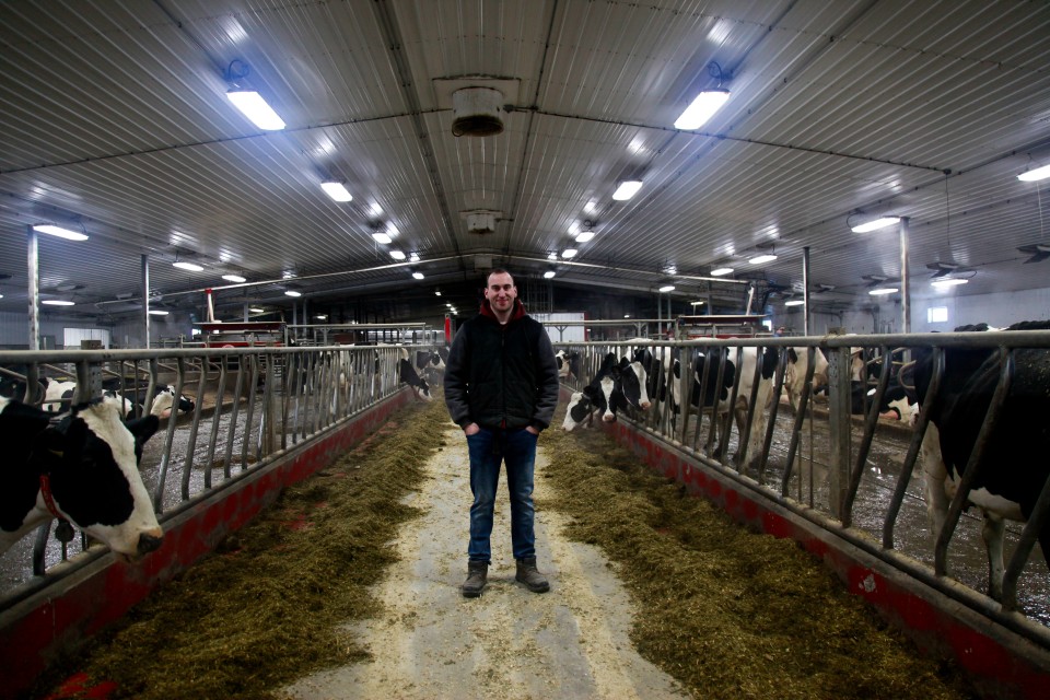 Jacob, a Canadian farmer in his barn