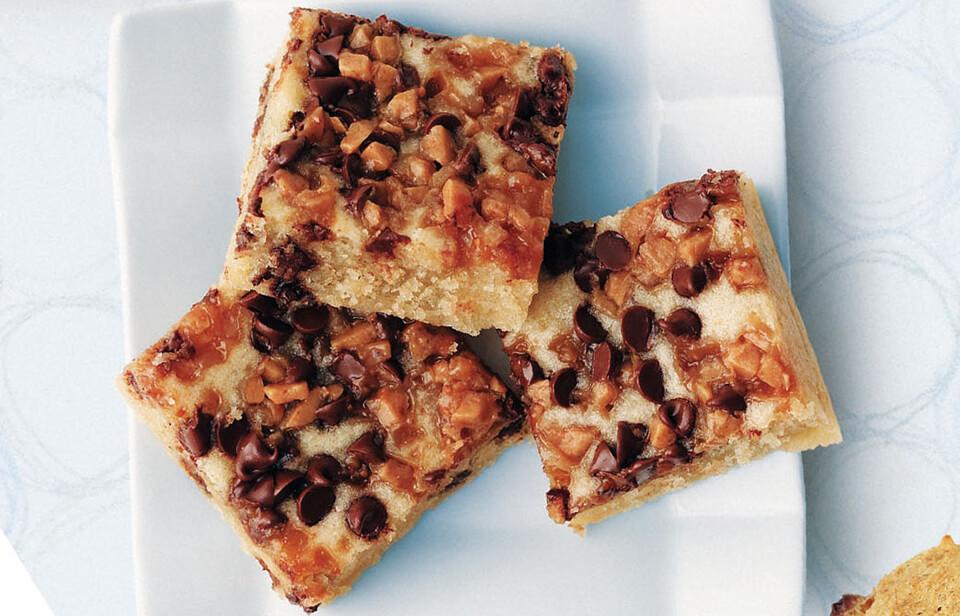 Chocolate chip toffee squares