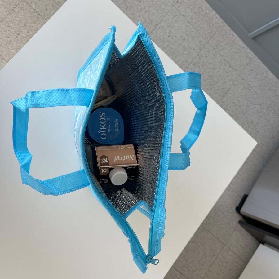 Inside lunch bag