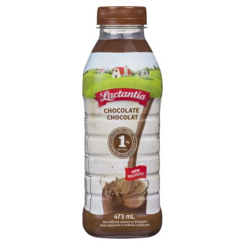 Lactantia Partly Skimmed Chocolate Milk 1% M.F. 473ml | Canadian Goodness