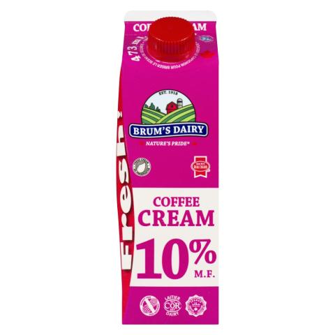 Brum's Dairy Coffee Cream 10% M.F. 473ml | Canadian Goodness