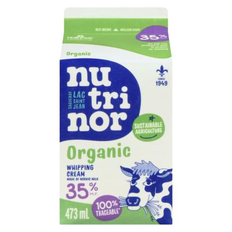 Nutrinor Organic Nordic Whipping Cream 35% M.F. 473ml | Canadian