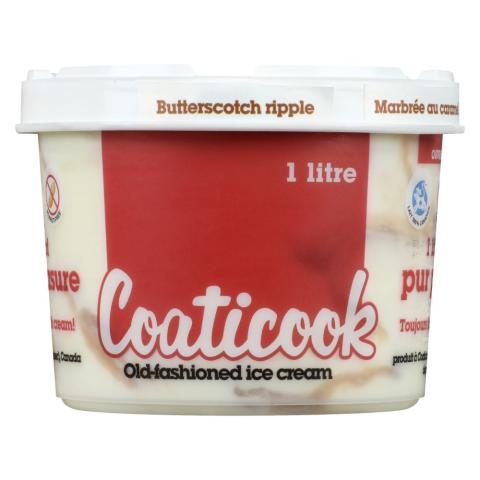 Coaticook Butterscotch Ripple Old-Fashioned Ice Cream 1L | Canadian ...