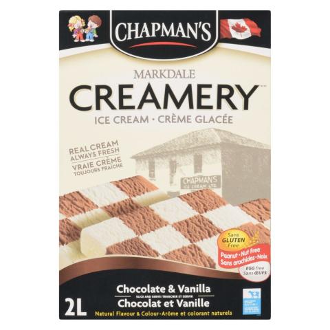 Chapman's Markdale Creamery Chocolate & Vanilla Ice Cream 2L