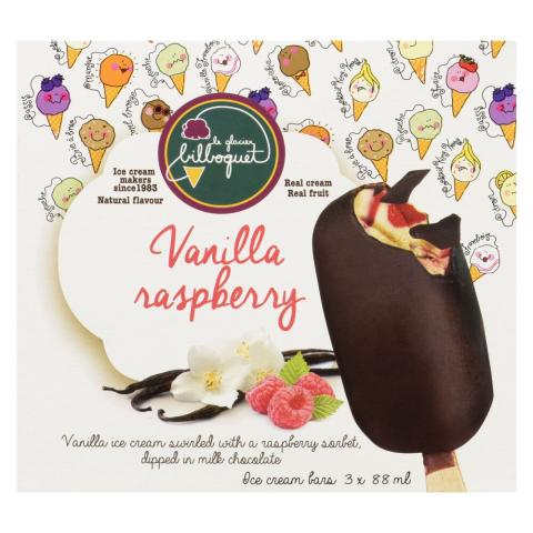 Glacier Raspberry Le glacier bilboquet Vanilla-Raspberry Ice Cream Bars 3x88ml | Canadian ...