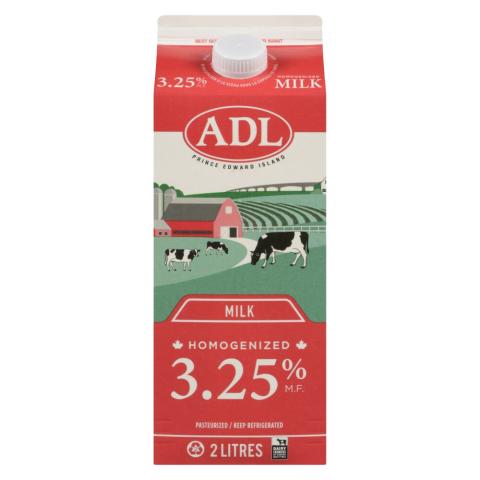ADL Homogenized Milk 3.25% M.F. 2L | Canadian Goodness