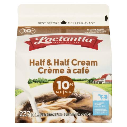 Lactantia Half & Half Cream 10% M.F. 237ml | 68200203089