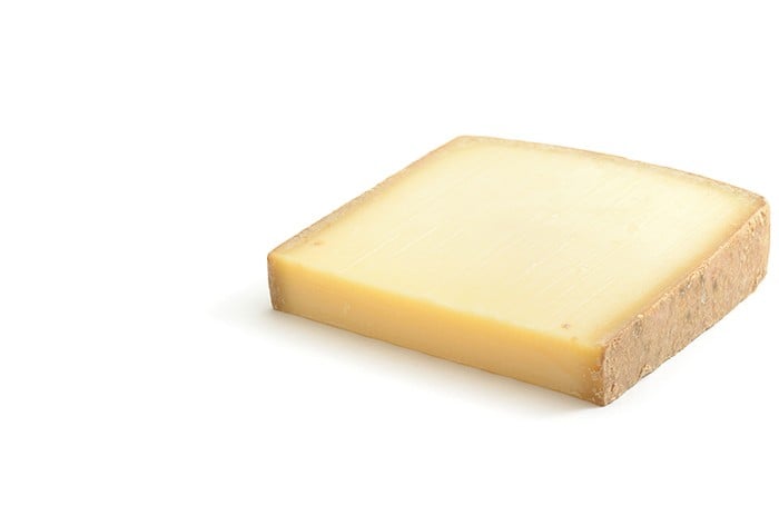 Slice of hard cheese