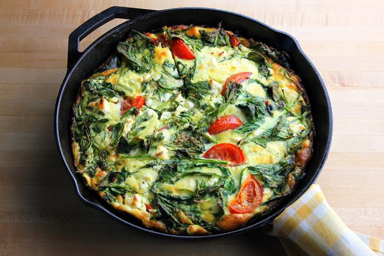 swiss chard and cheese omelette