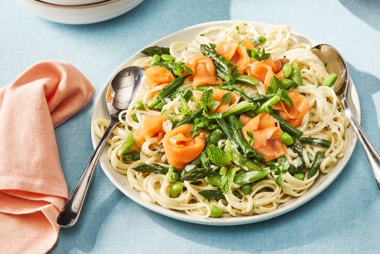 Smoked Salmon Pasta Primavera 