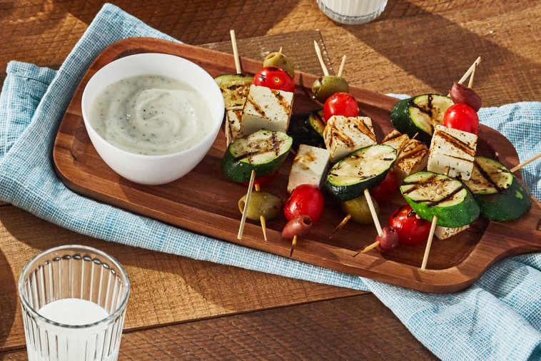 Grilled Canadian Feta Skewers