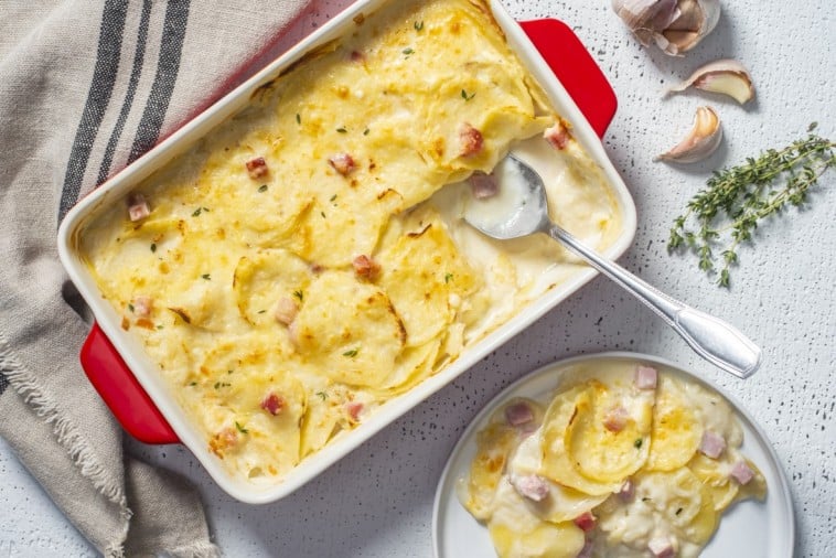 Jambon et gratin dauphinois tout en un