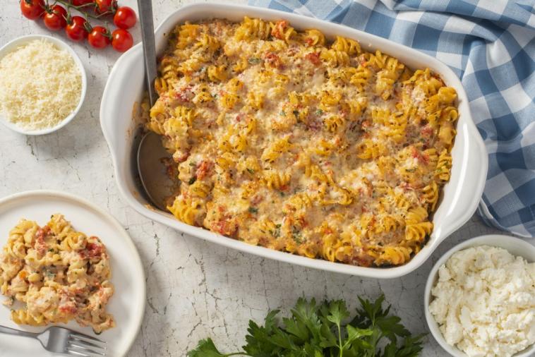 Baked Pasta Casserole with Ricotta and Tomatoes