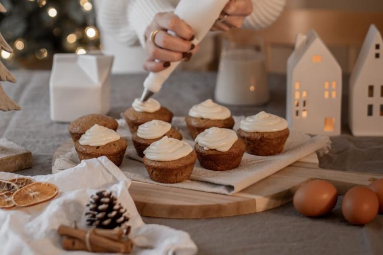 Eggnog Cupcakes with Buttercream Frosting