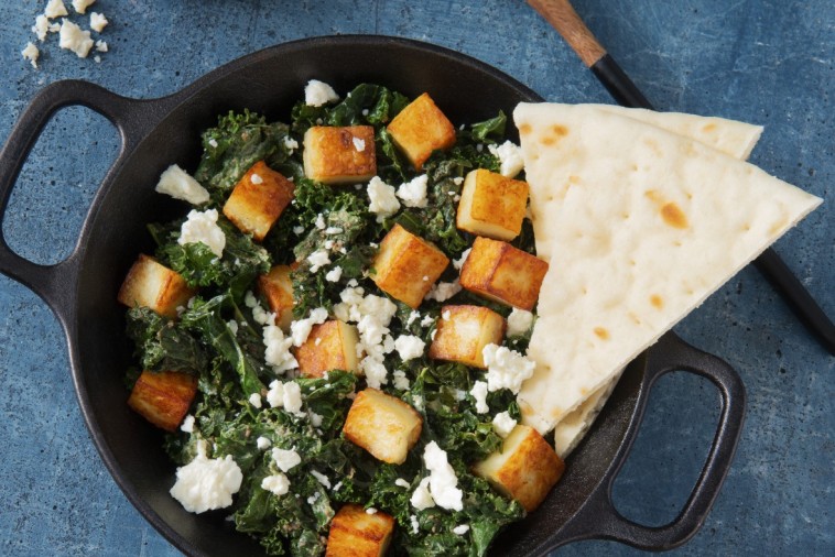 Palak with Pan-Fried Paneer