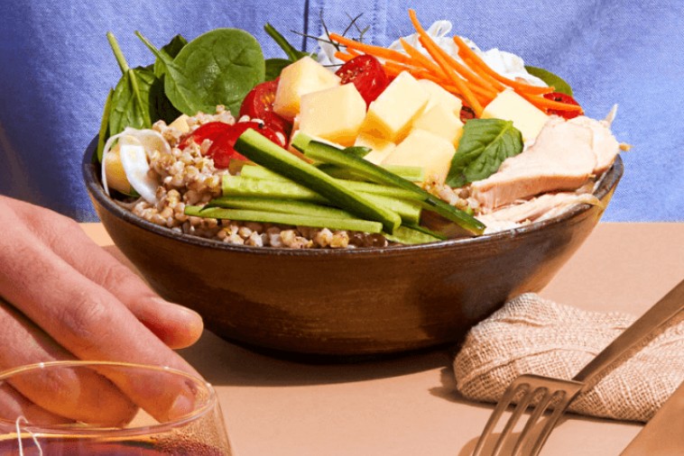 Kasha Bowl with Vegetables and Chicken