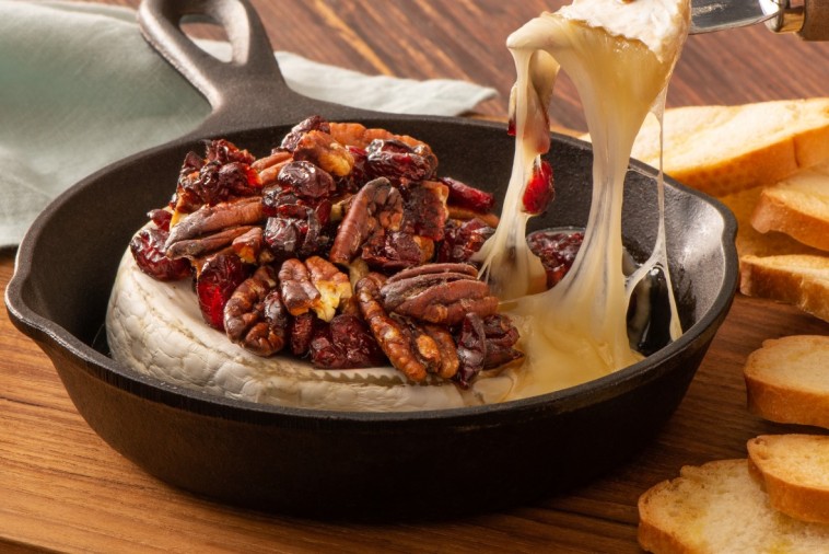 Baked Brie with Pecans & Dried Cranberries Recipe