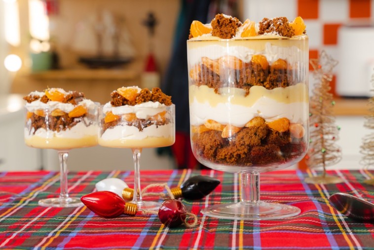 Gingerbread Clementine Eggnog Trifle