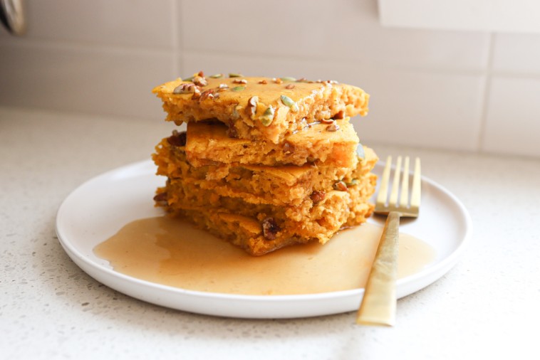 Pumpkin Spice Sheet Pan Pancakes