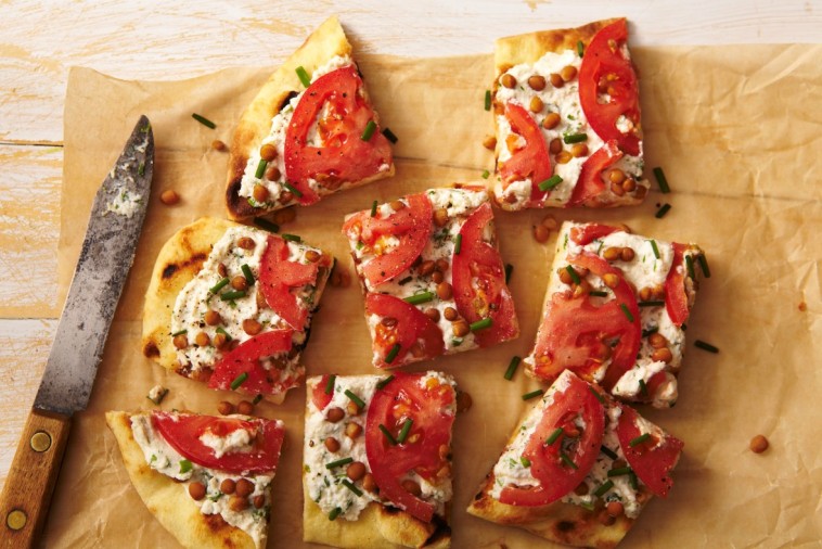 Tomato and Ricotta Open-Face Sandwich