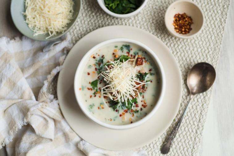 Mediterranean-Inspired White Bean, Chickpea and Kale Soup