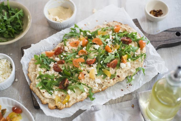 Easy Salad-Topped Flatbread Two Ways 