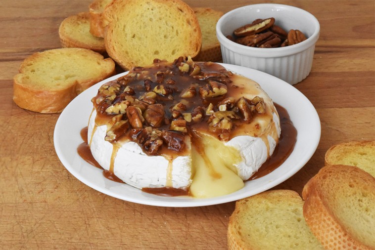 CARAMELIZED PECAN BAKED BRIE